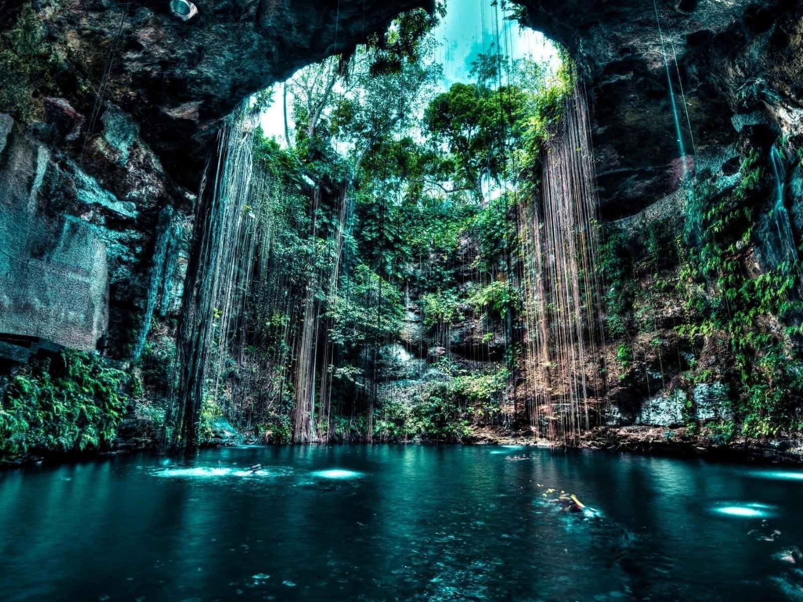 photograph of yucatan cenote