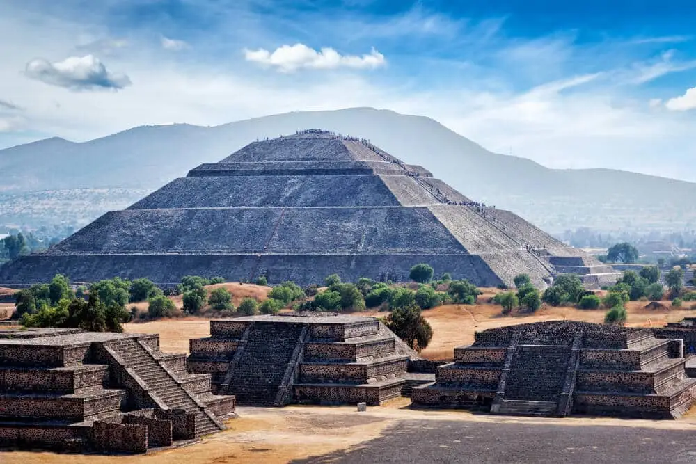 reconstruction of the pyramid of the sun