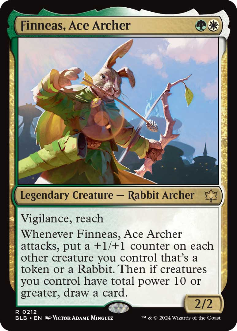 Finneas, Ace Archer, a new legendary creature card from MTGBLB.