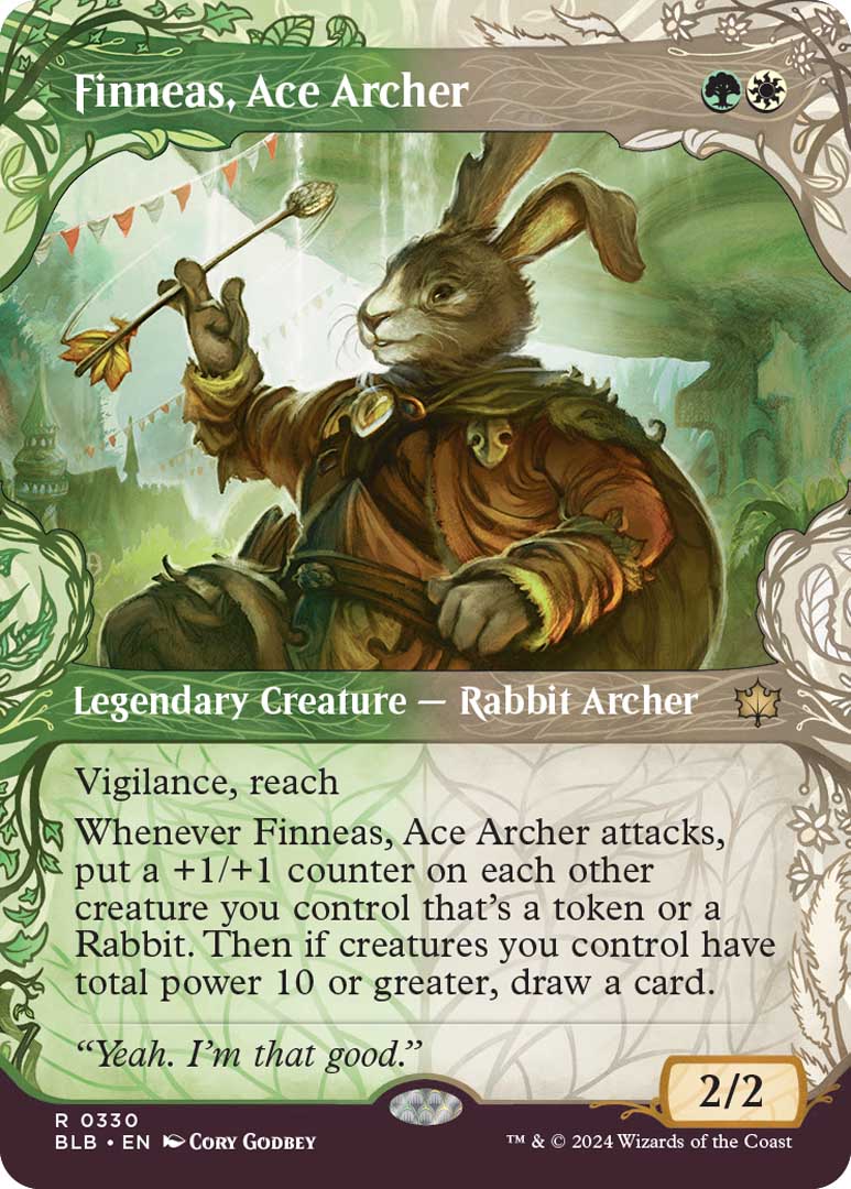 The alternate Woodland showcase treatment for Finneas, Ace Archer.