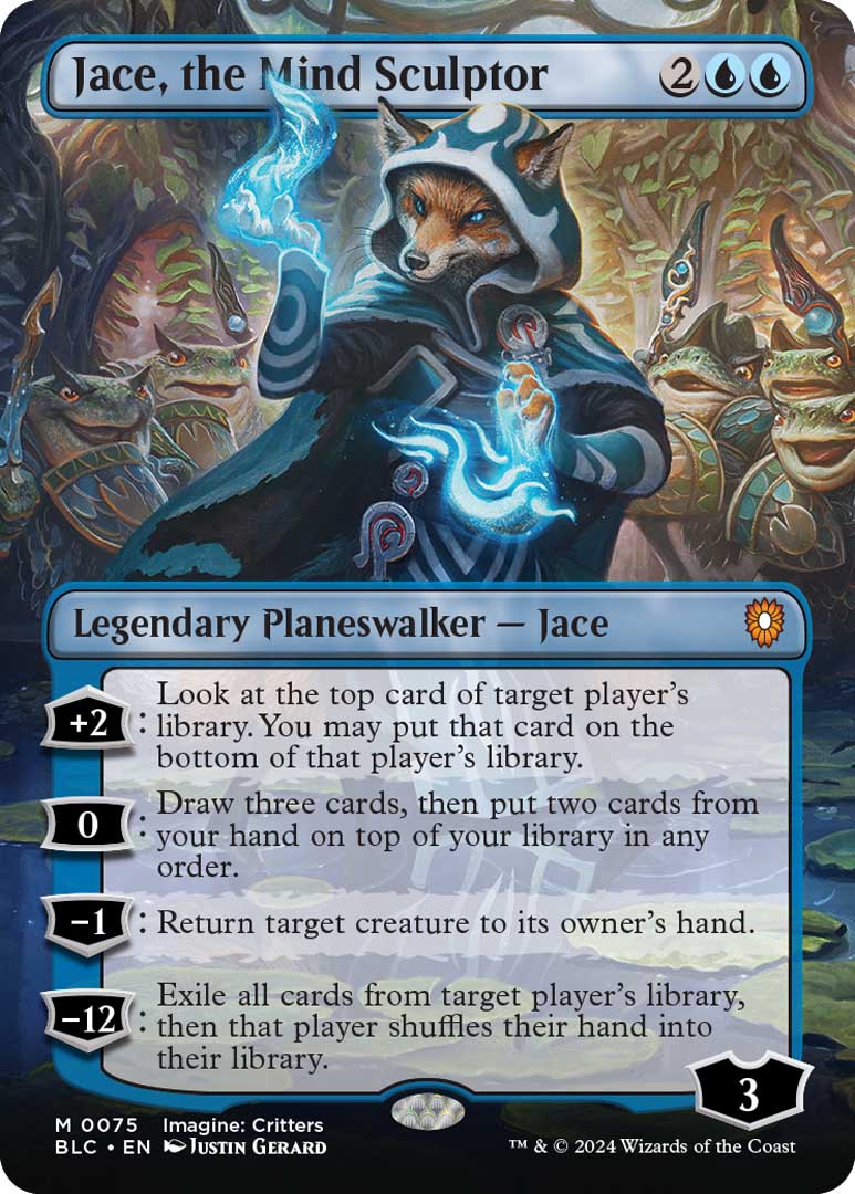 Jace, the Mind Sculptor, a newly reprinted card from MTGBLB. Seen in a special pack found only in precons.