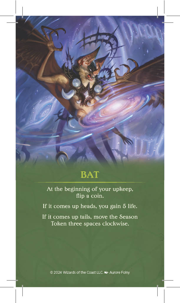 The Bat Animal Party card, for use during the BLB Commander Party.