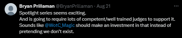 Bryan Prillaman Spotlight Tweet