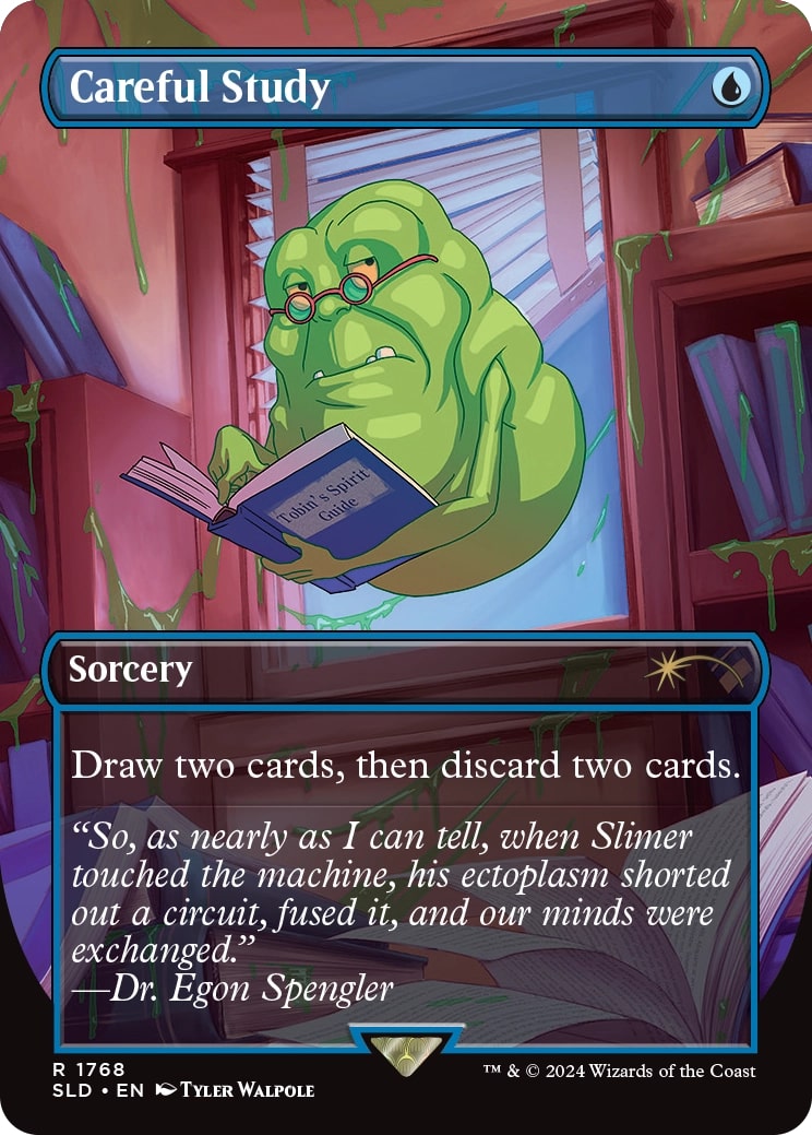 Careful Study, a card in the Secret Lair x Ghostbusters: The Real Ghostbusters drop.