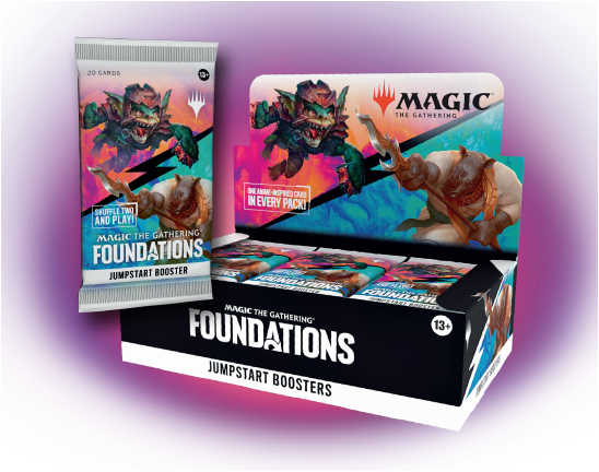 Foundations' JumpStart product packaging. Revealed first at MagicCon Vegas.