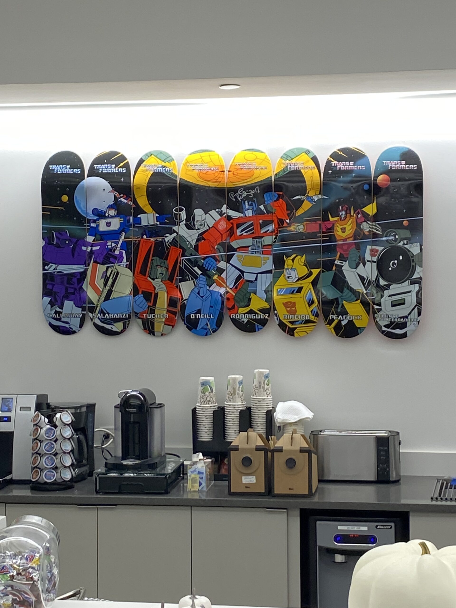 Hasbro's NYC office space was decked out for Transformers One, the latest movie in the franchise. The office space of Hasbro's HQ has been photographed and posted with permission from Hasbro themselves. Photo credit: Josh Nelson