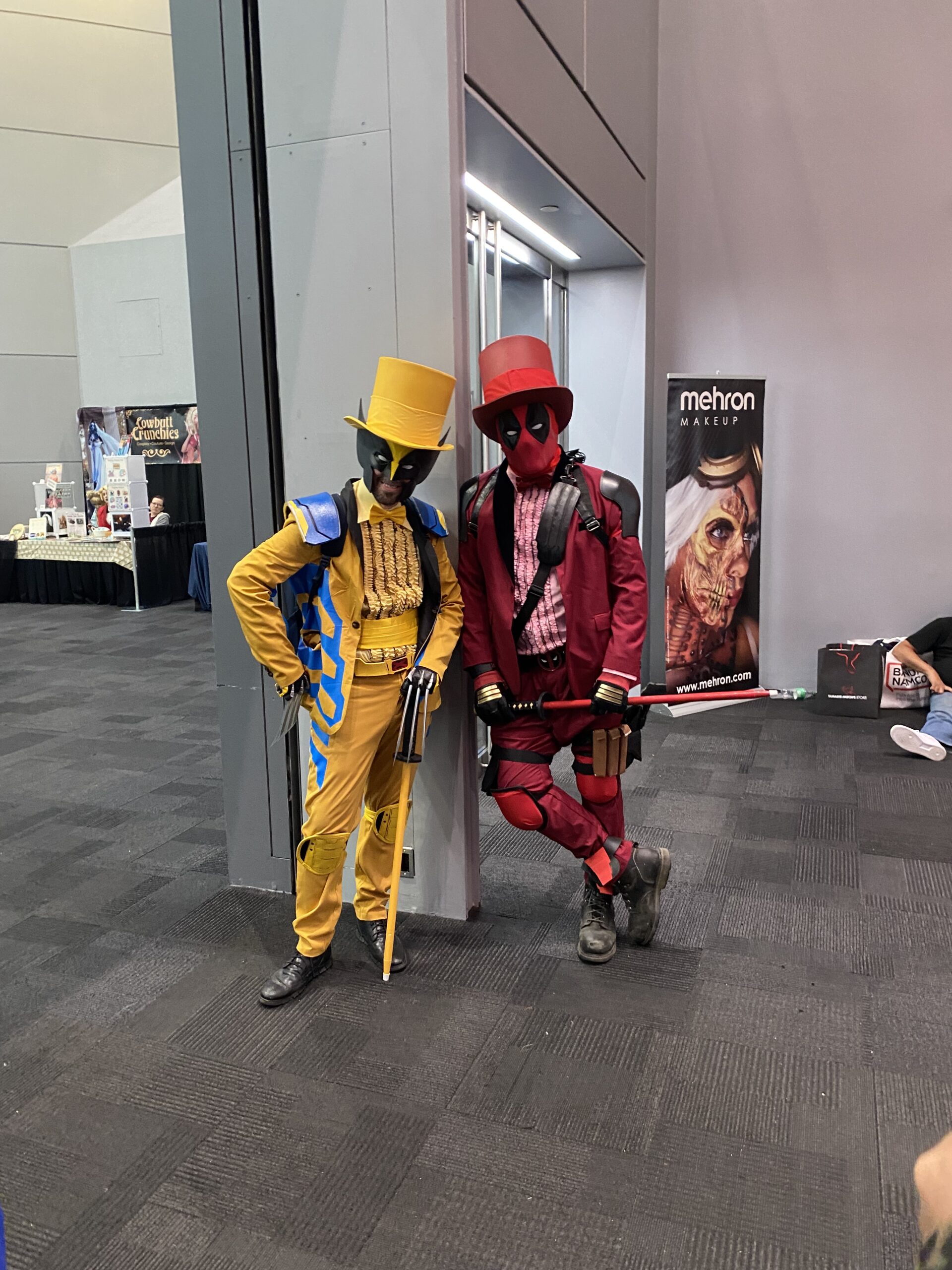 A dapper pair of Deadpool and Wolverine cosplayers. Photo credit: Josh Nelson