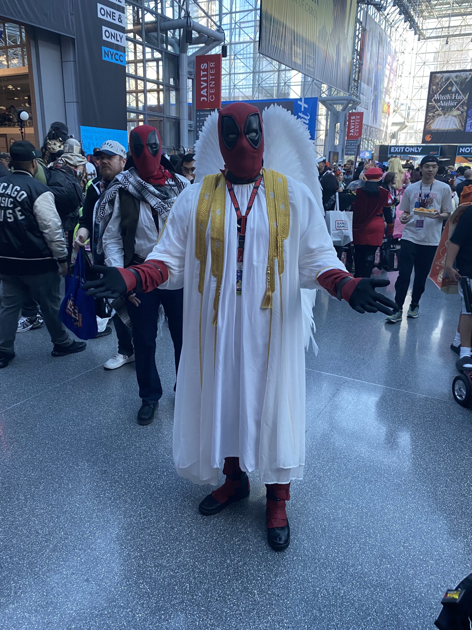 A cosplayer depicting Deadpool as "Marvel Jesus". Cue Madonna's iconic song "Like A Prayer". Photo credit: Josh Nelson