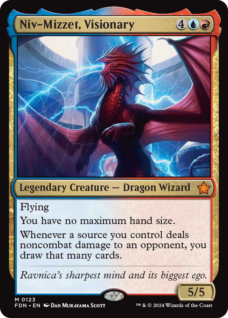 Niv-Mizzet, Visionary, one of the new cards revealed at MagicCon for Foundations.