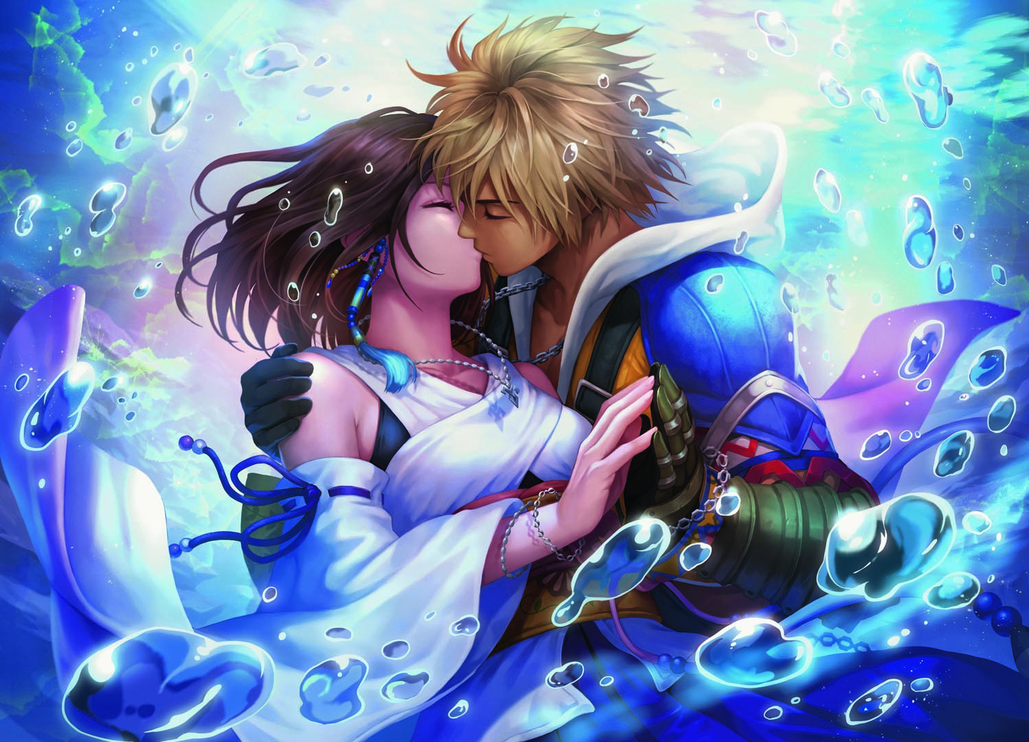 Yuna and Tidus by Yuu Fujiki