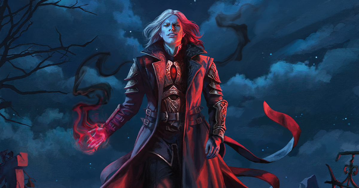 Art from Innistrad Remastered featuring the Innistradi vampire Planeswalker character Sorin Markov.