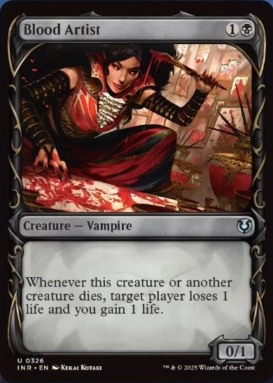 Blood Artist, with Innistrad Remastered's Fang Showcase treatment.