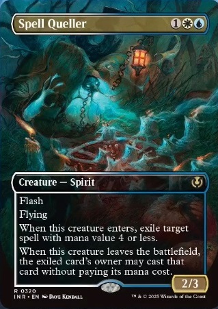 Spell Queller in the Borderless Showcase treatment.