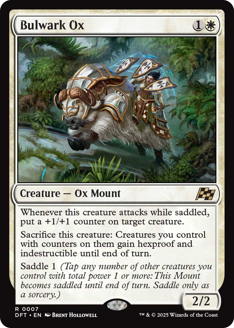 Bulwark Ox, one of the new cards from MTGDFT.