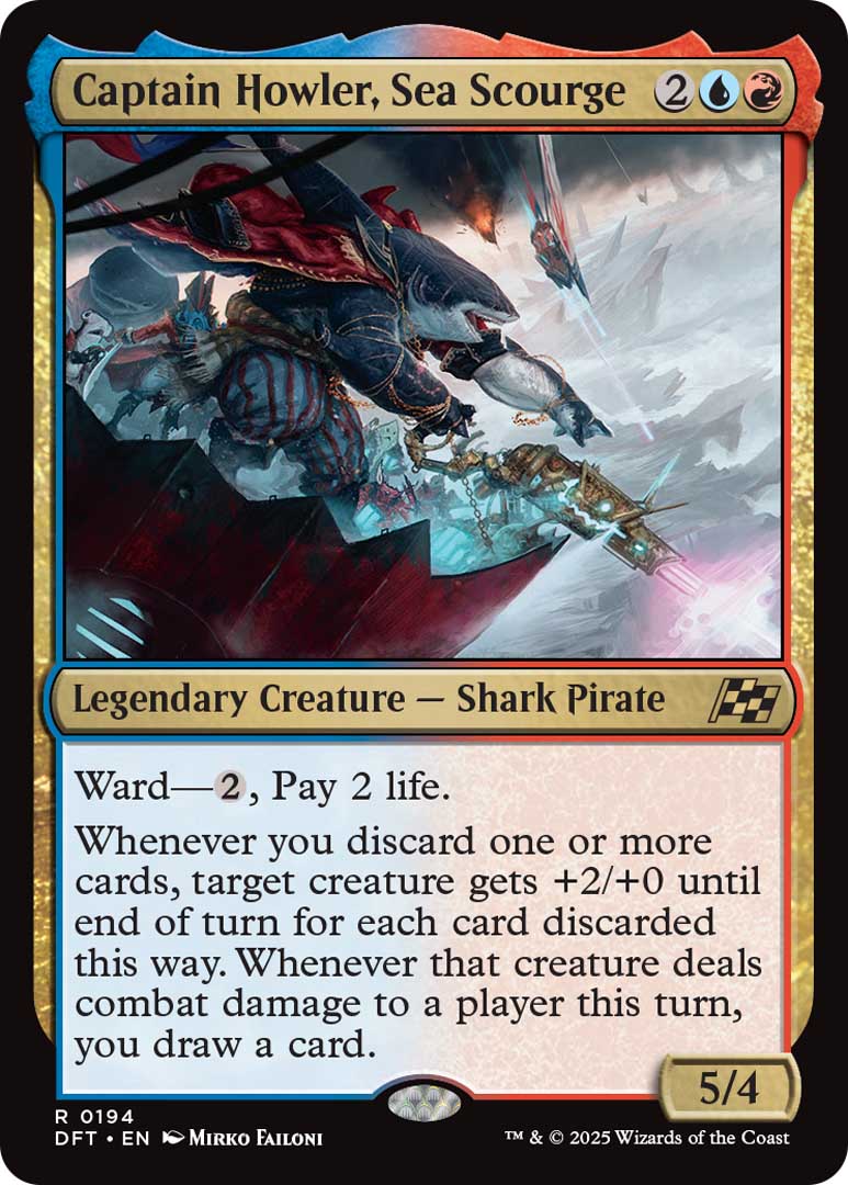 Captain Howler, Sea Scourge, one of the new cards from MTGDFT.