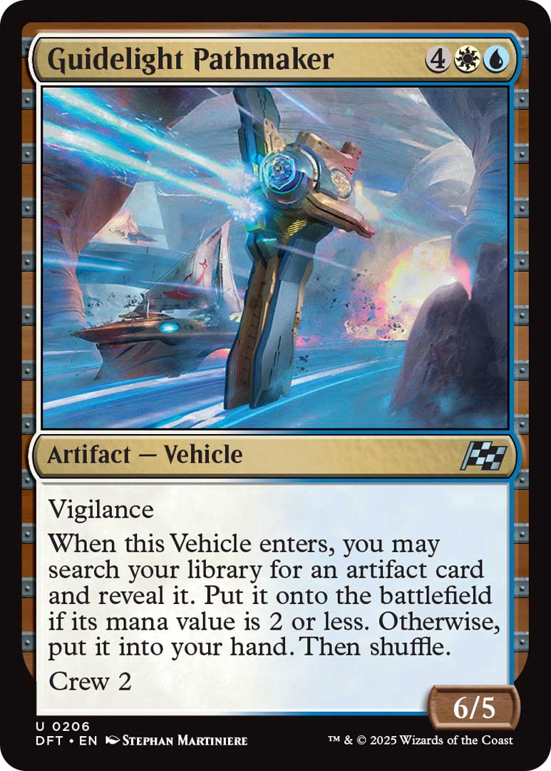 Guidelight Pathmaker, one of the new cards from MTGDFT.