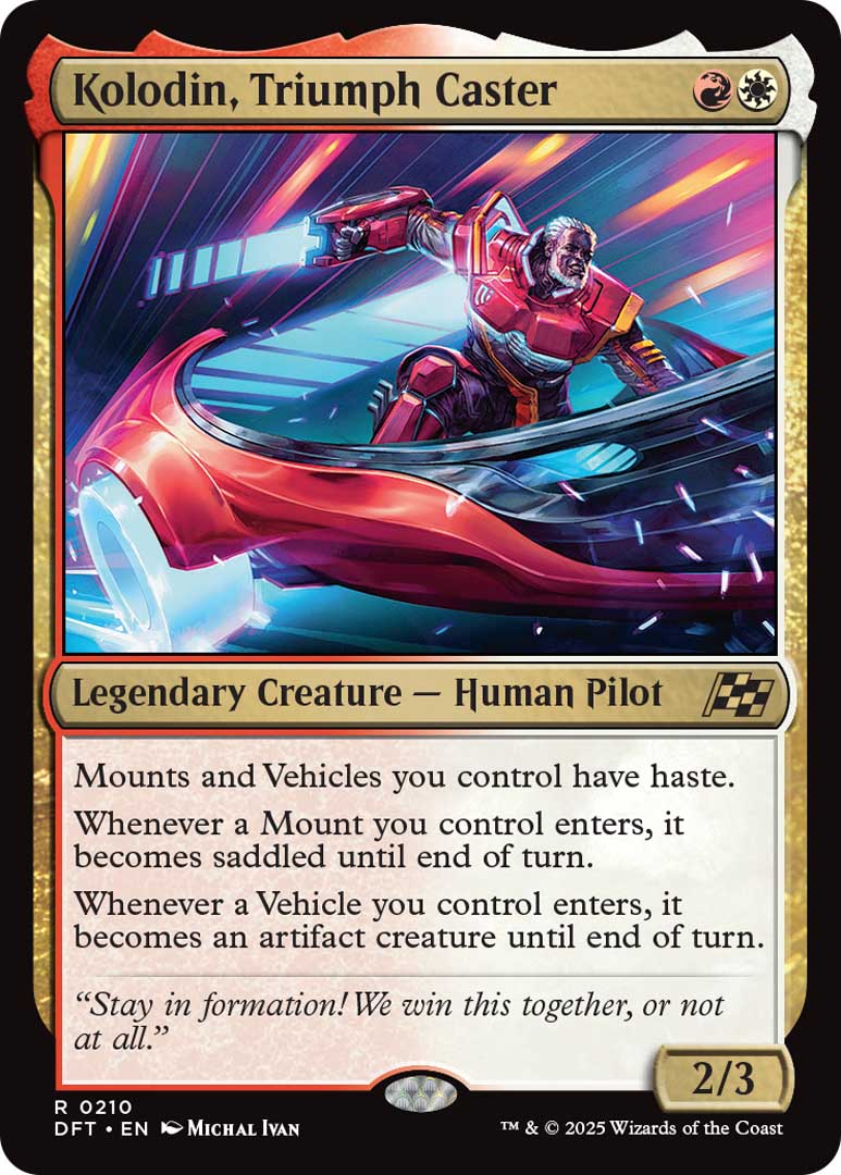 Kolodin, Triumph Caster, one of the new cards from MTGDFT.