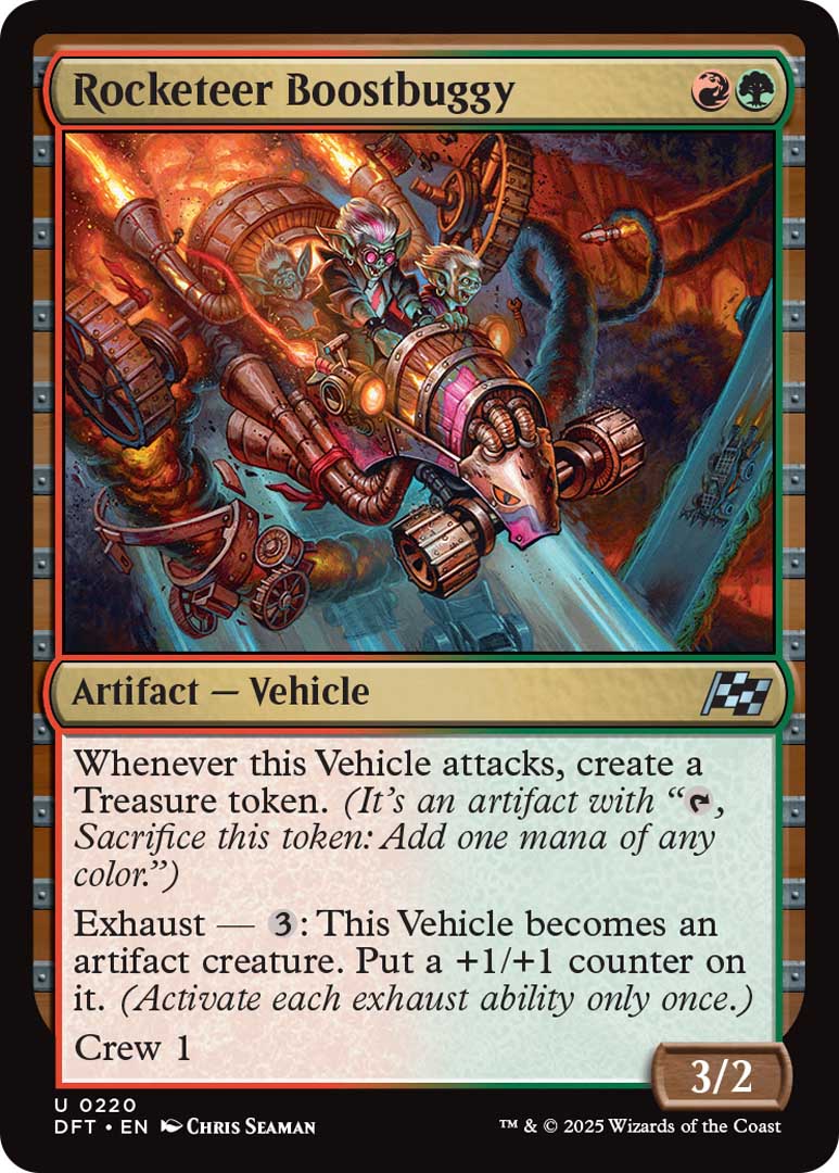 Rocketeer Boostbuggy, one of the new cards from MTGDFT.