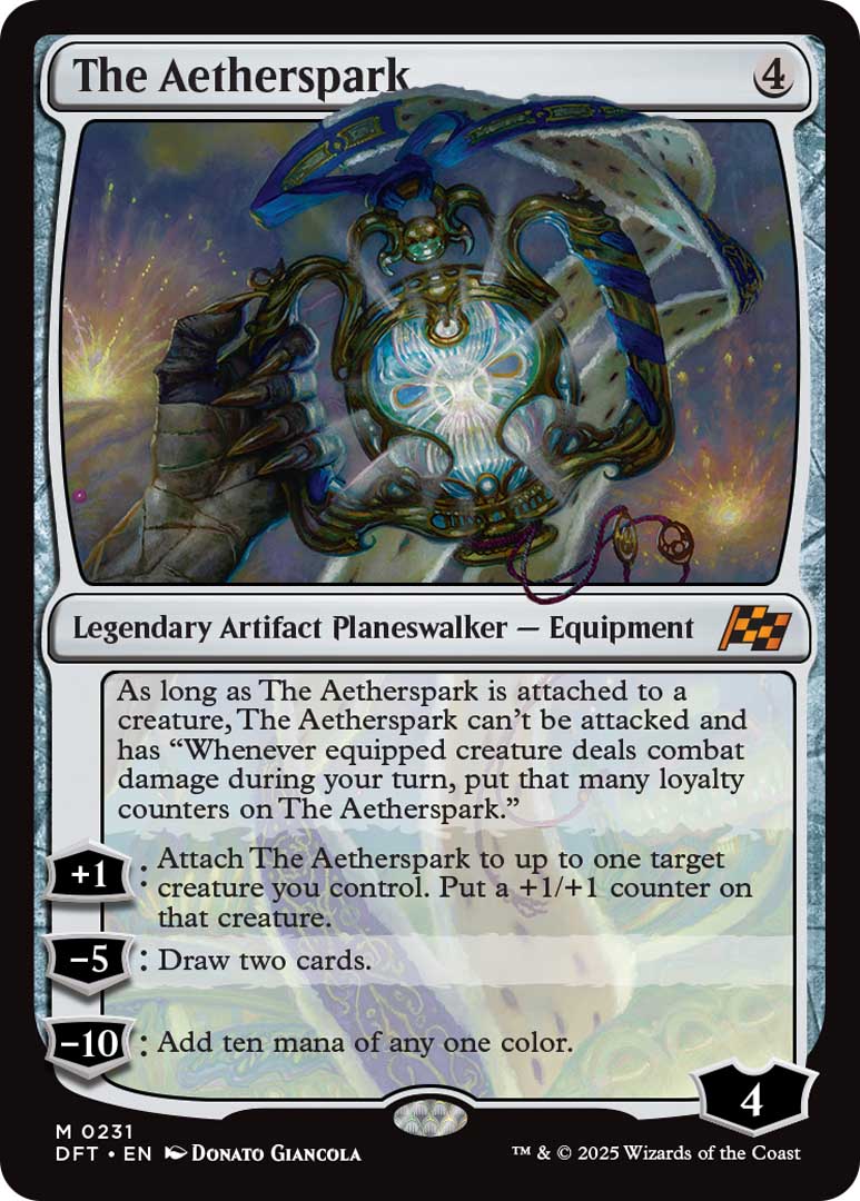 The Aetherspark, a new card from Aetherdrift.